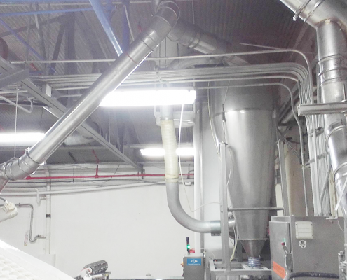 Cyclone and Ducting Flour Reclaim System