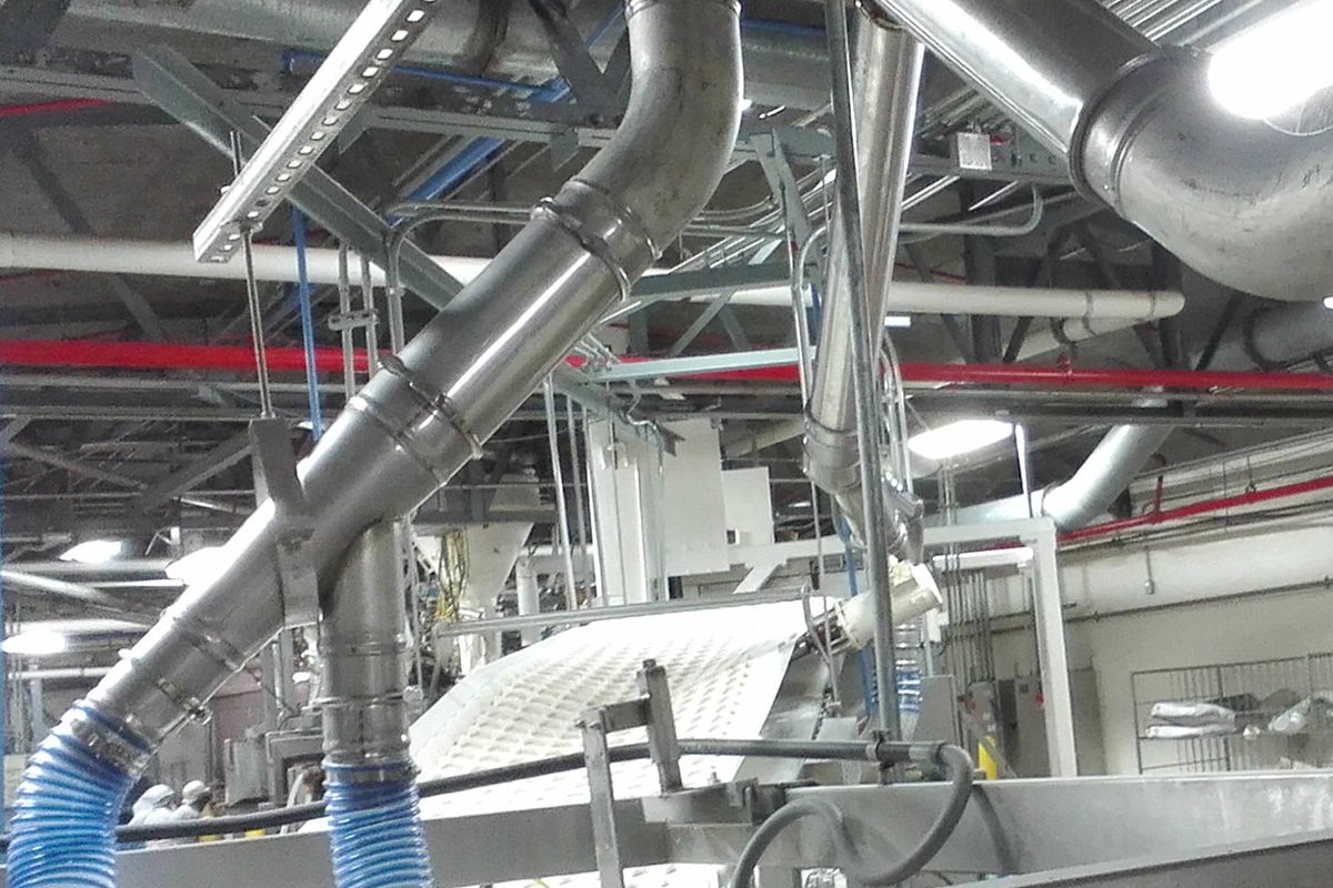 Reclaim System Stainless Ducting - Biscuit Line